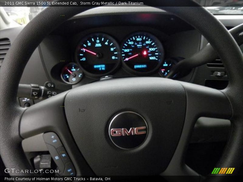 Storm Gray Metallic / Dark Titanium 2011 GMC Sierra 1500 SL Extended Cab