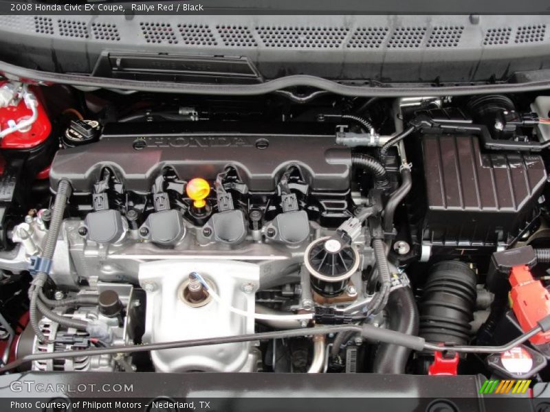 Rallye Red / Black 2008 Honda Civic EX Coupe