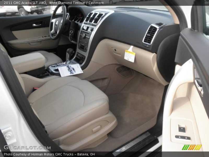 White Diamond Tintcoat / Cashmere 2011 GMC Acadia SLT AWD