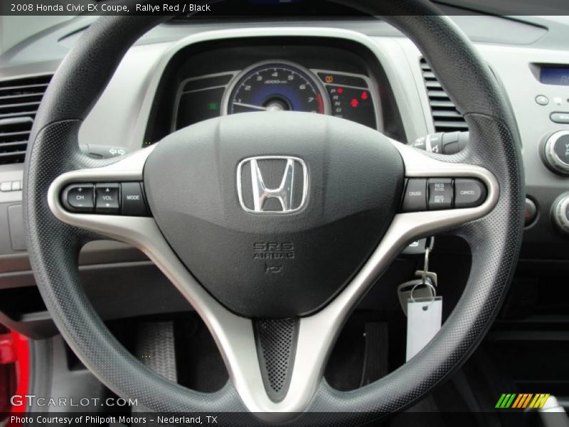 Rallye Red / Black 2008 Honda Civic EX Coupe