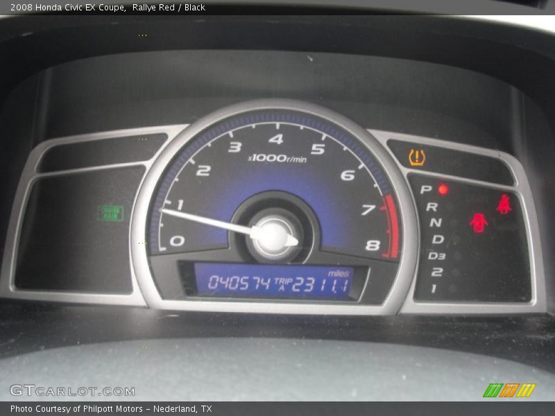Rallye Red / Black 2008 Honda Civic EX Coupe