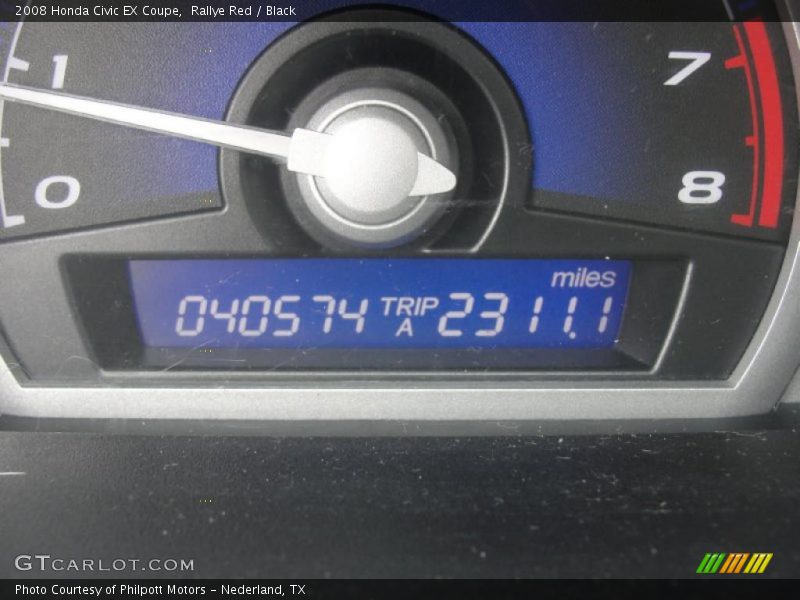 Rallye Red / Black 2008 Honda Civic EX Coupe