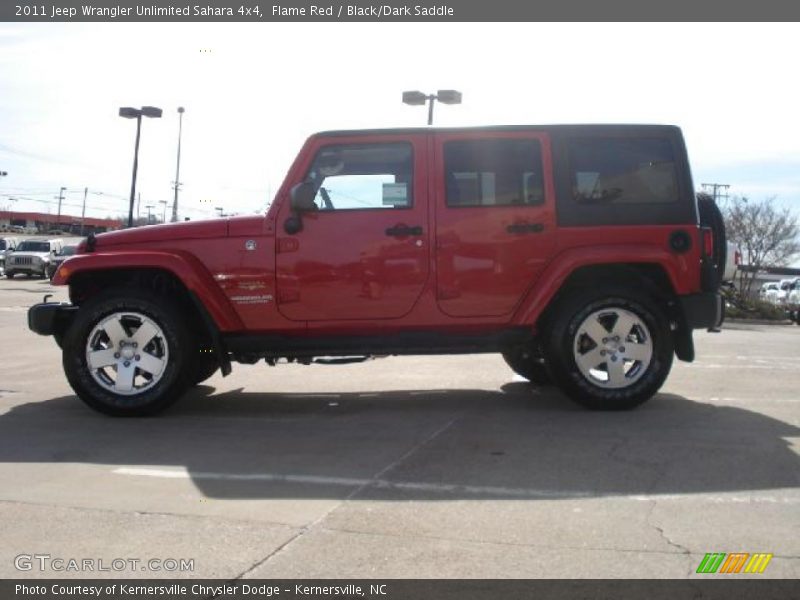 Flame Red / Black/Dark Saddle 2011 Jeep Wrangler Unlimited Sahara 4x4