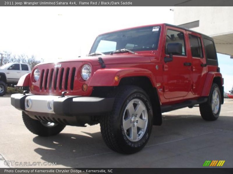 Flame Red / Black/Dark Saddle 2011 Jeep Wrangler Unlimited Sahara 4x4