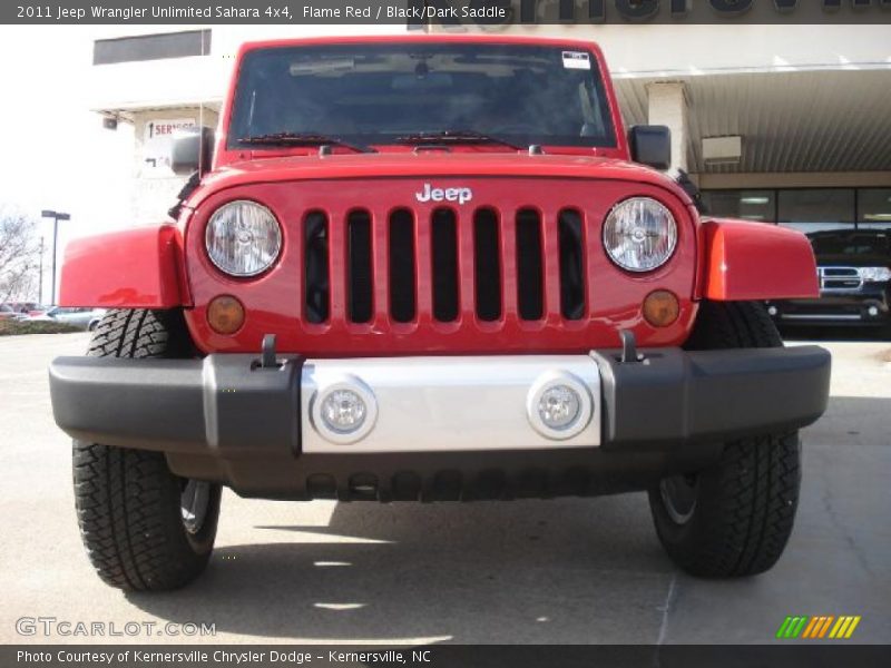 Flame Red / Black/Dark Saddle 2011 Jeep Wrangler Unlimited Sahara 4x4