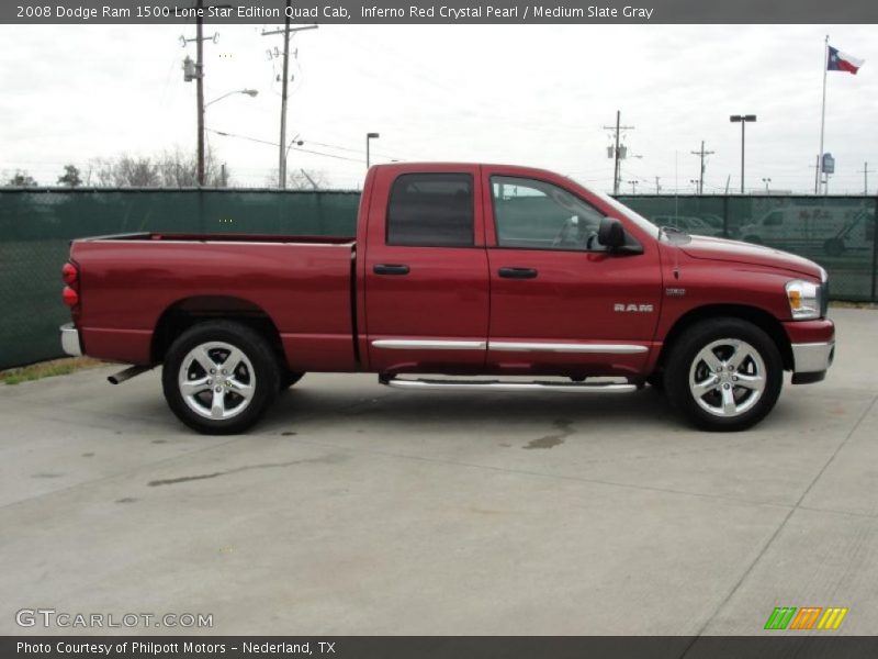 Inferno Red Crystal Pearl / Medium Slate Gray 2008 Dodge Ram 1500 Lone Star Edition Quad Cab