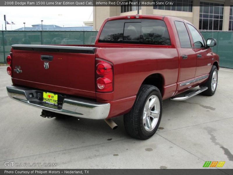 Inferno Red Crystal Pearl / Medium Slate Gray 2008 Dodge Ram 1500 Lone Star Edition Quad Cab