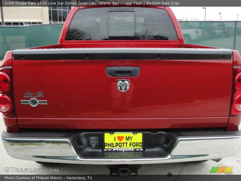 Inferno Red Crystal Pearl / Medium Slate Gray 2008 Dodge Ram 1500 Lone Star Edition Quad Cab