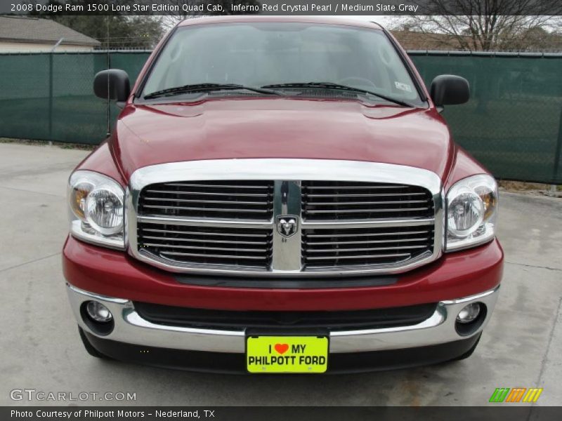 Inferno Red Crystal Pearl / Medium Slate Gray 2008 Dodge Ram 1500 Lone Star Edition Quad Cab