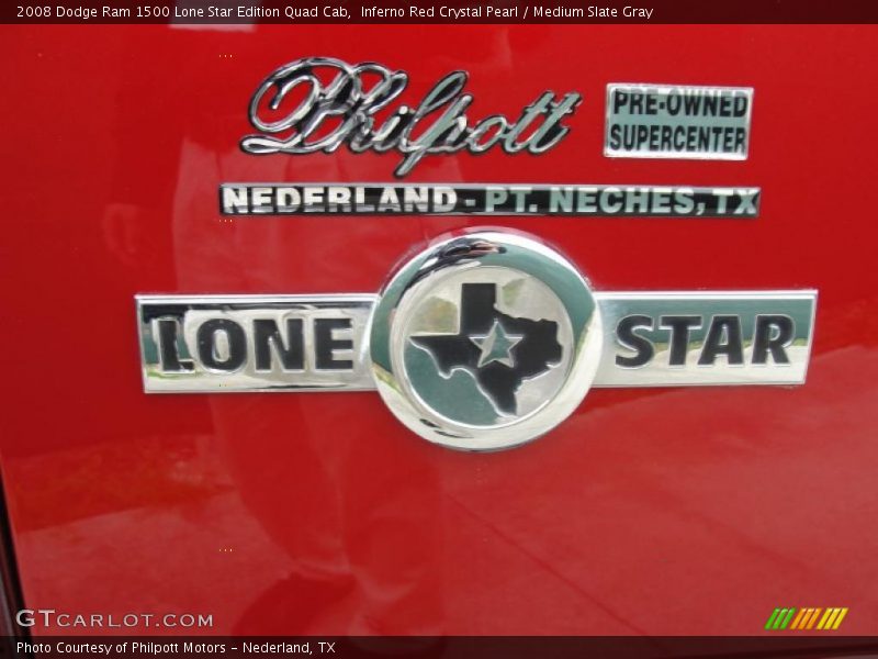 Inferno Red Crystal Pearl / Medium Slate Gray 2008 Dodge Ram 1500 Lone Star Edition Quad Cab