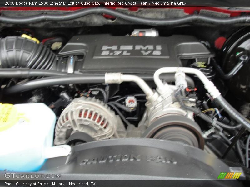 Inferno Red Crystal Pearl / Medium Slate Gray 2008 Dodge Ram 1500 Lone Star Edition Quad Cab