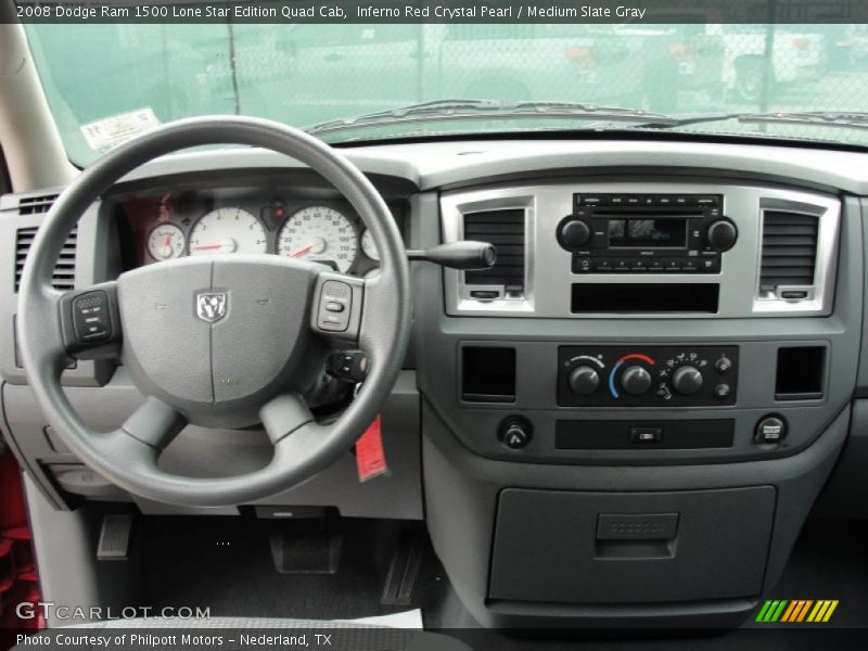 Inferno Red Crystal Pearl / Medium Slate Gray 2008 Dodge Ram 1500 Lone Star Edition Quad Cab