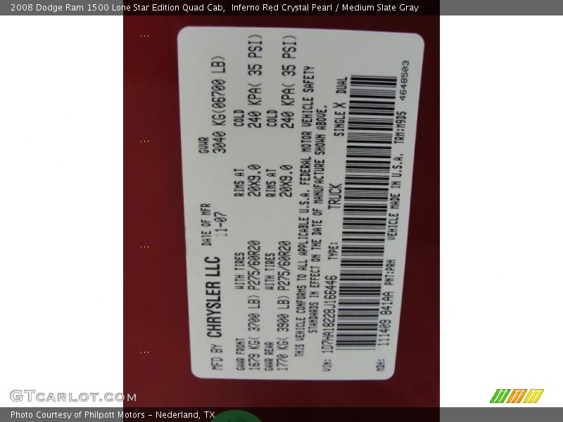 Inferno Red Crystal Pearl / Medium Slate Gray 2008 Dodge Ram 1500 Lone Star Edition Quad Cab