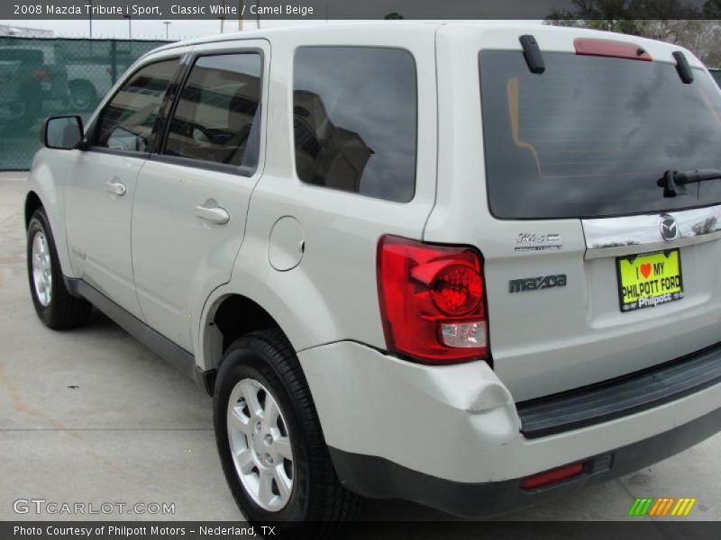 Classic White / Camel Beige 2008 Mazda Tribute i Sport