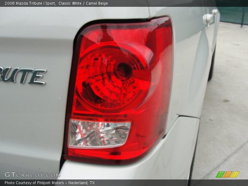 Classic White / Camel Beige 2008 Mazda Tribute i Sport