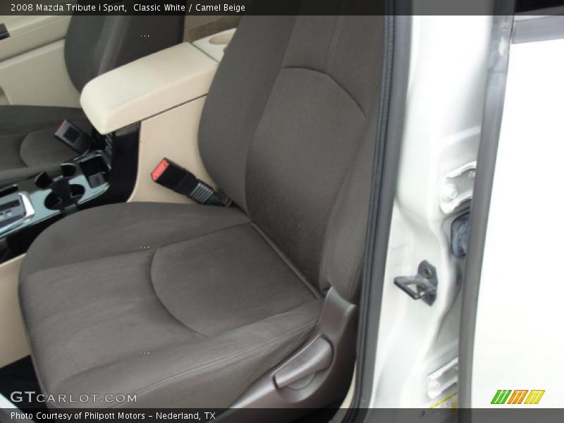 Classic White / Camel Beige 2008 Mazda Tribute i Sport