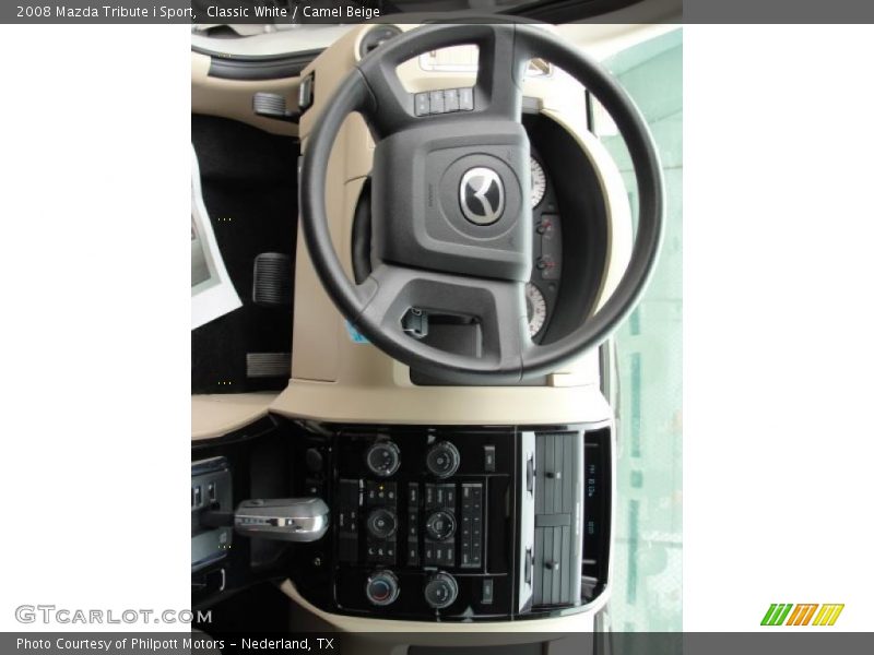 Classic White / Camel Beige 2008 Mazda Tribute i Sport