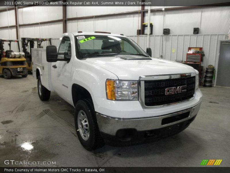 Summit White / Dark Titanium 2011 GMC Sierra 2500HD Work Truck Regular Cab 4x4