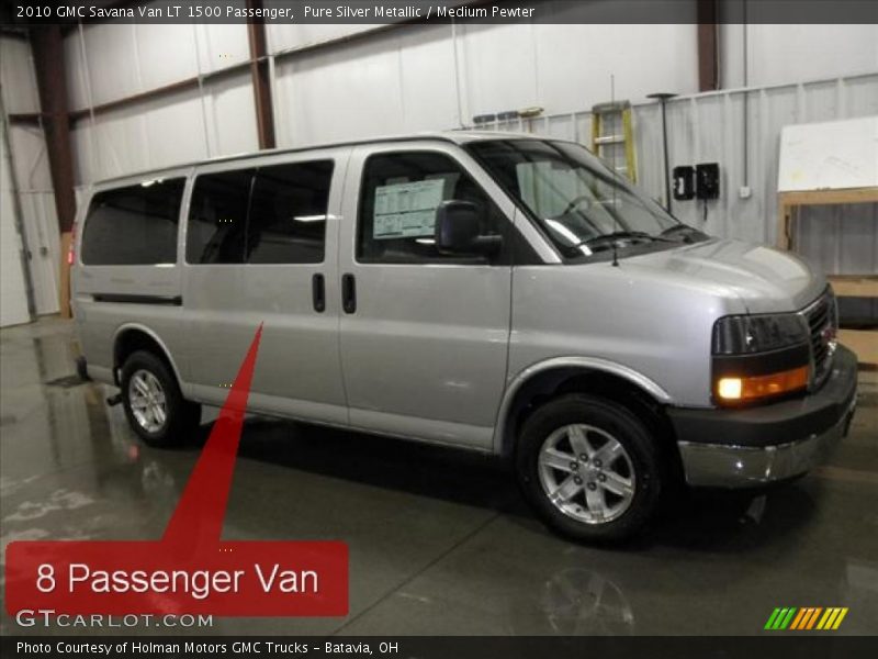 Pure Silver Metallic / Medium Pewter 2010 GMC Savana Van LT 1500 Passenger