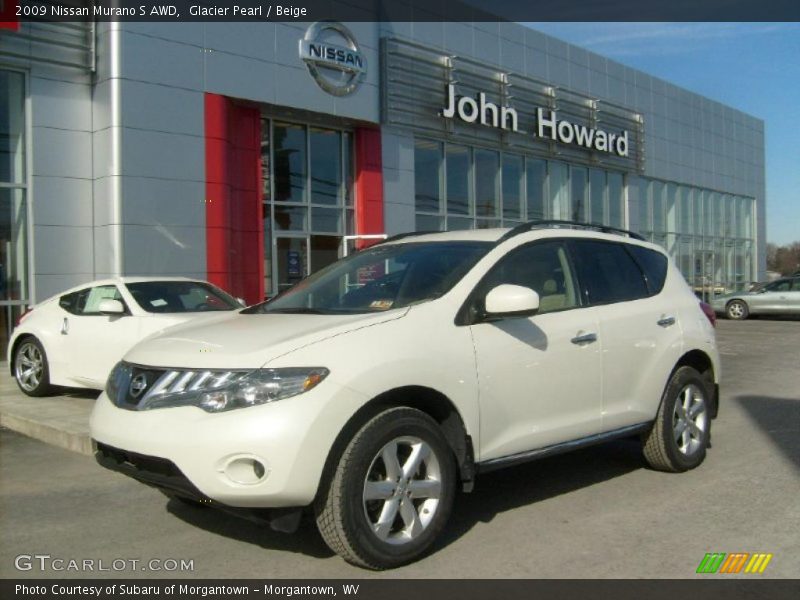 Glacier Pearl / Beige 2009 Nissan Murano S AWD