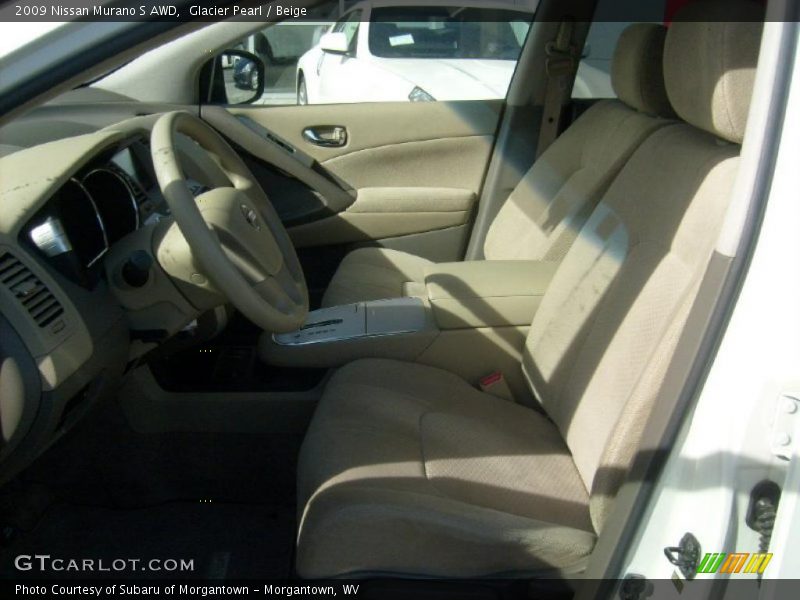 Glacier Pearl / Beige 2009 Nissan Murano S AWD