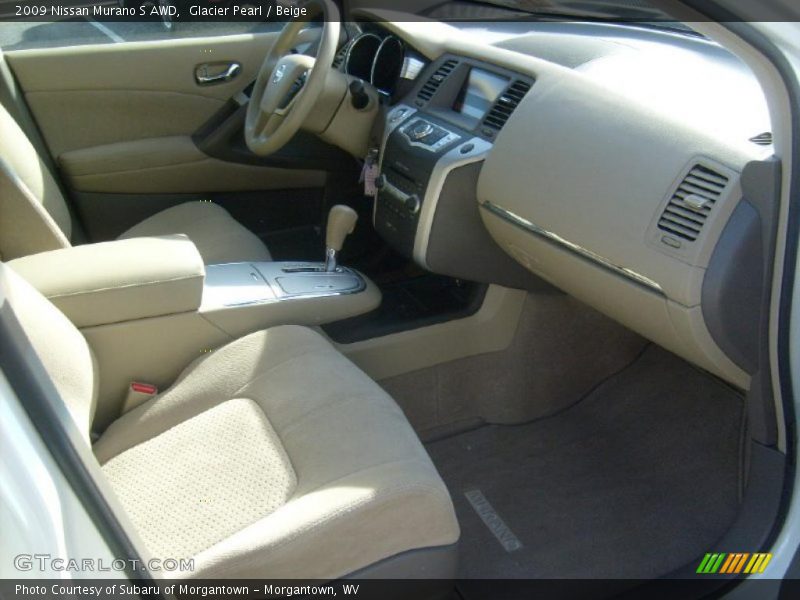 Glacier Pearl / Beige 2009 Nissan Murano S AWD