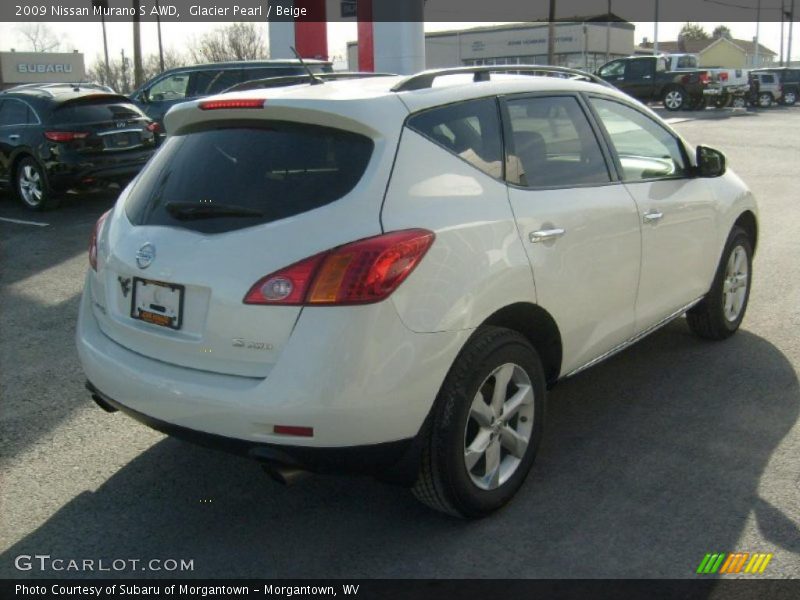 Glacier Pearl / Beige 2009 Nissan Murano S AWD