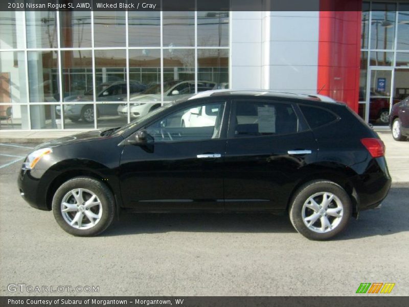 Wicked Black / Gray 2010 Nissan Rogue SL AWD