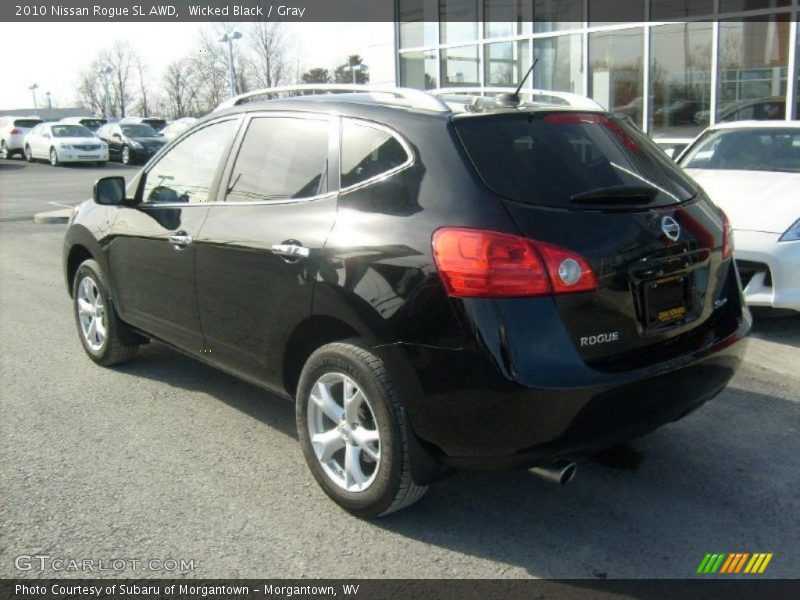 Wicked Black / Gray 2010 Nissan Rogue SL AWD