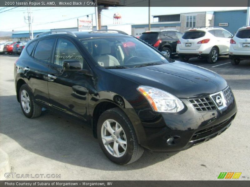 Wicked Black / Gray 2010 Nissan Rogue SL AWD