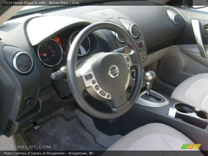 Wicked Black / Gray 2010 Nissan Rogue SL AWD