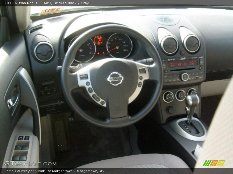 Wicked Black / Gray 2010 Nissan Rogue SL AWD