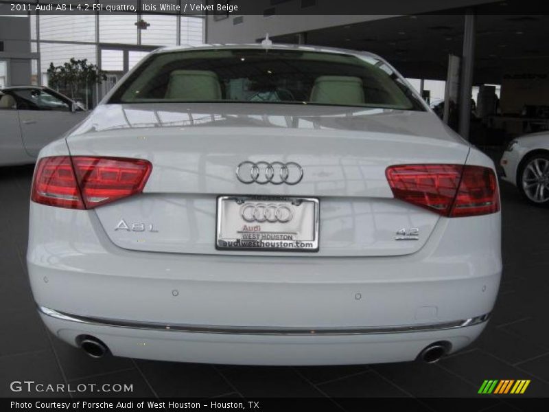 Ibis White / Velvet Beige 2011 Audi A8 L 4.2 FSI quattro