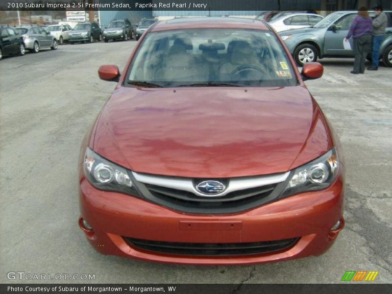 Paprika Red Pearl / Ivory 2010 Subaru Impreza 2.5i Premium Sedan