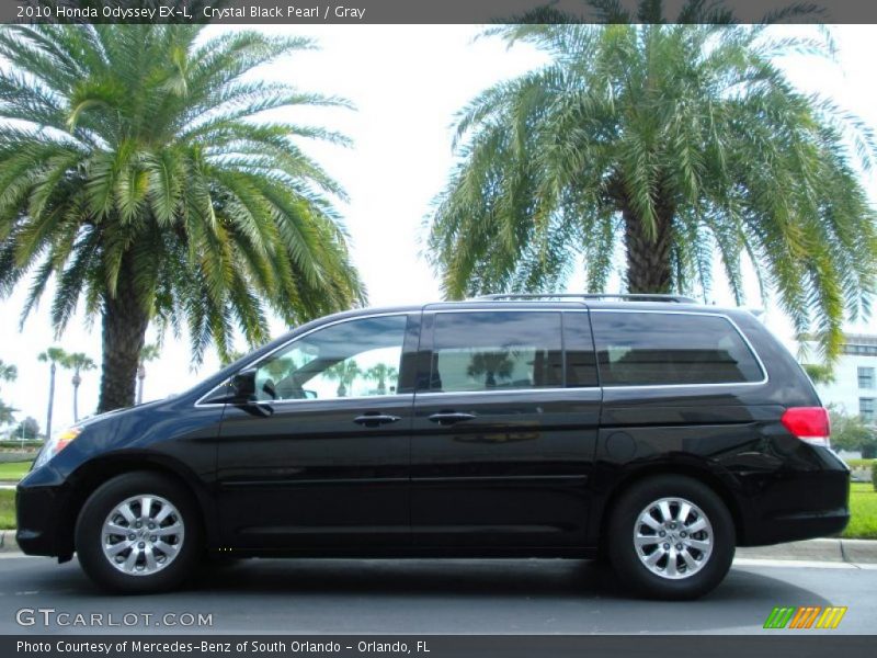 Crystal Black Pearl / Gray 2010 Honda Odyssey EX-L