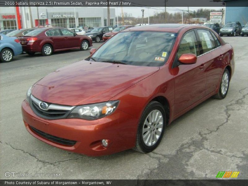 Paprika Red Pearl / Ivory 2010 Subaru Impreza 2.5i Premium Sedan