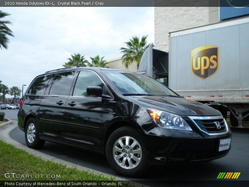 Crystal Black Pearl / Gray 2010 Honda Odyssey EX-L