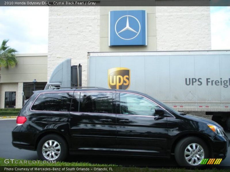 Crystal Black Pearl / Gray 2010 Honda Odyssey EX-L