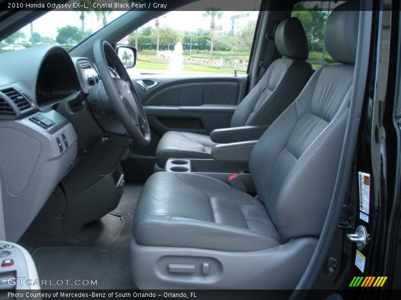 Crystal Black Pearl / Gray 2010 Honda Odyssey EX-L