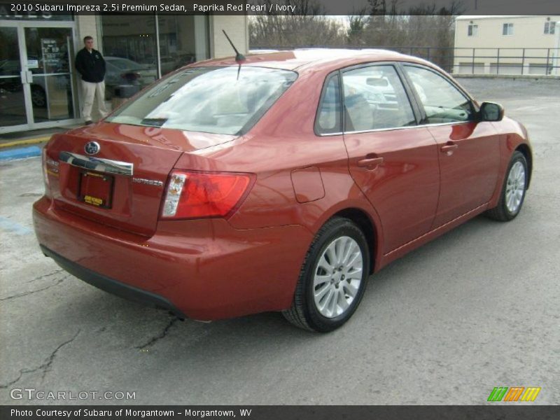 Paprika Red Pearl / Ivory 2010 Subaru Impreza 2.5i Premium Sedan