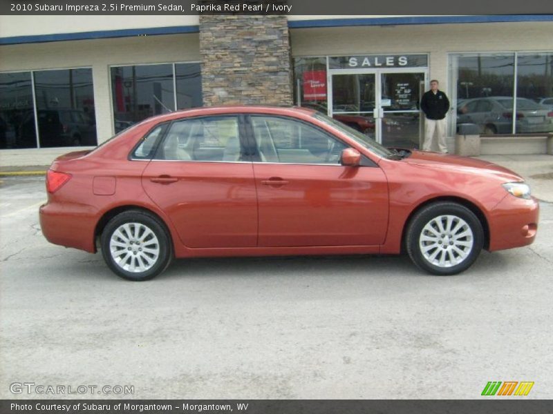 Paprika Red Pearl / Ivory 2010 Subaru Impreza 2.5i Premium Sedan