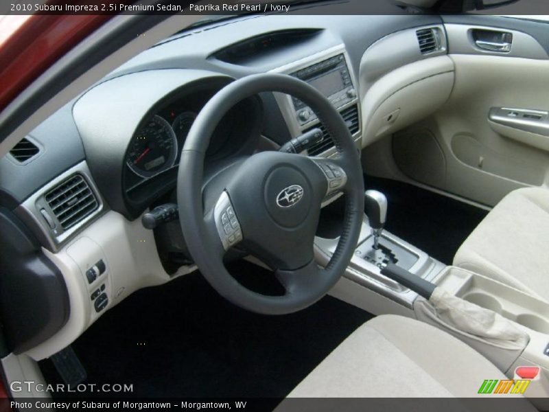  2010 Impreza 2.5i Premium Sedan Ivory Interior