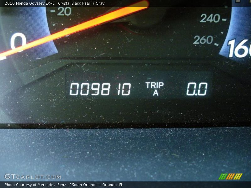 Crystal Black Pearl / Gray 2010 Honda Odyssey EX-L