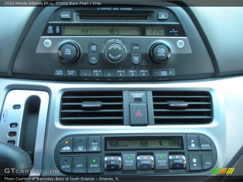 Crystal Black Pearl / Gray 2010 Honda Odyssey EX-L