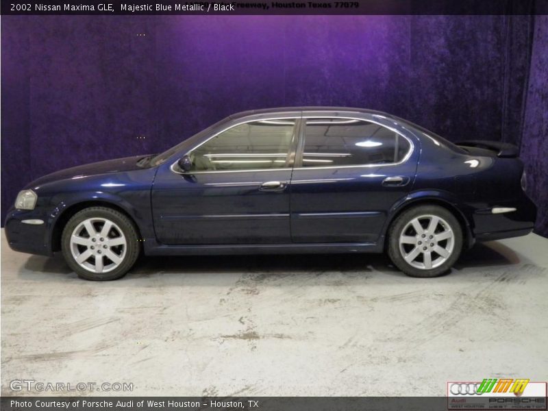 Majestic Blue Metallic / Black 2002 Nissan Maxima GLE