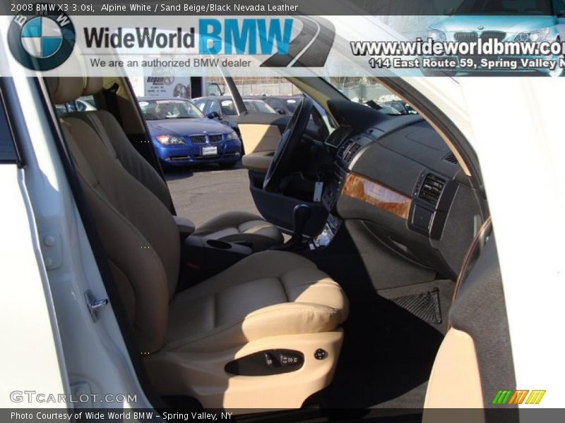 Alpine White / Sand Beige/Black Nevada Leather 2008 BMW X3 3.0si