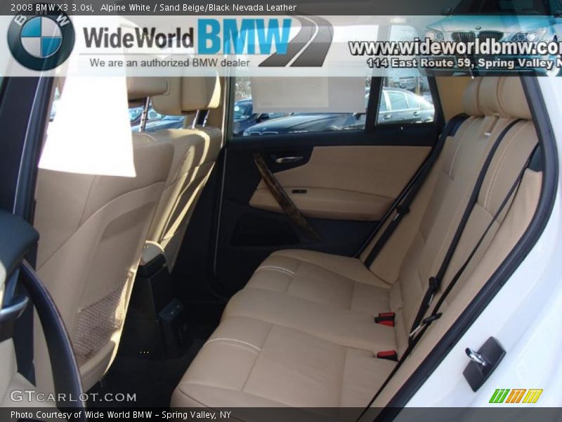 Alpine White / Sand Beige/Black Nevada Leather 2008 BMW X3 3.0si
