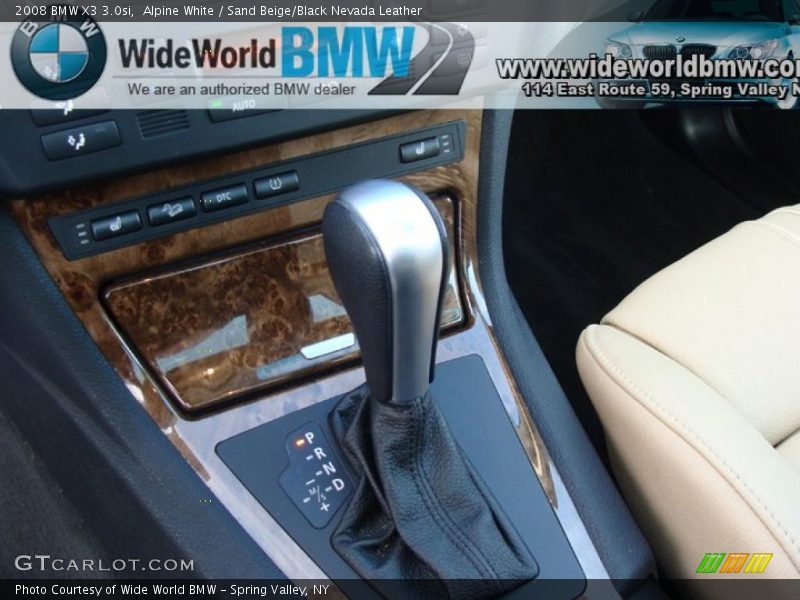 Alpine White / Sand Beige/Black Nevada Leather 2008 BMW X3 3.0si