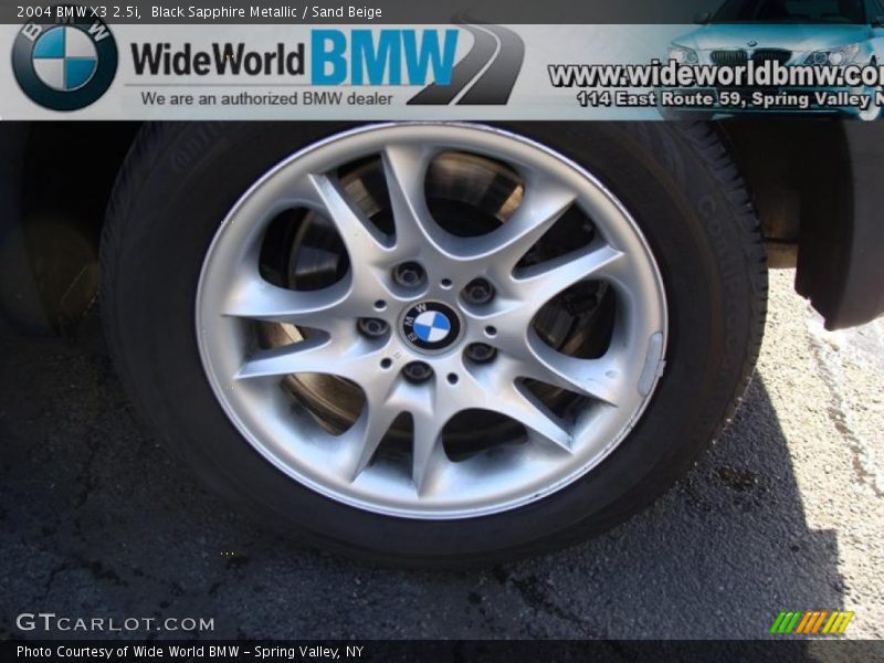 Black Sapphire Metallic / Sand Beige 2004 BMW X3 2.5i
