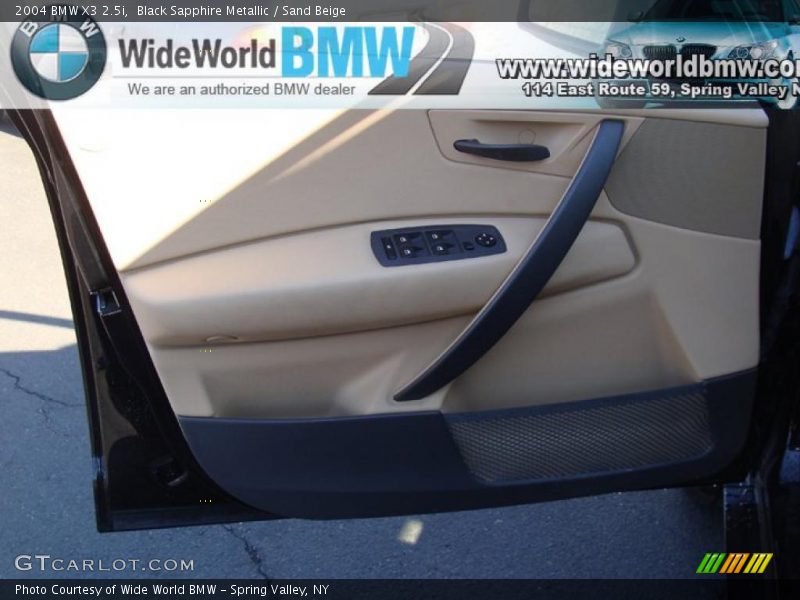 Black Sapphire Metallic / Sand Beige 2004 BMW X3 2.5i